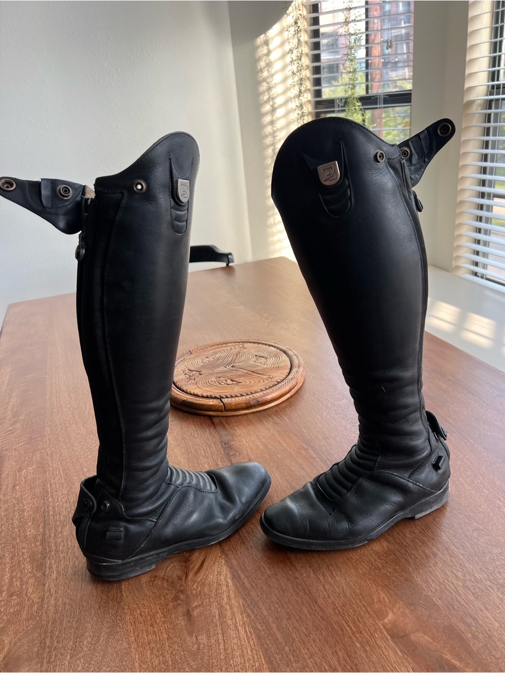 Tall Black Riding Boots - Leather Equestrian Boots - TUCCI HARLEY 38D